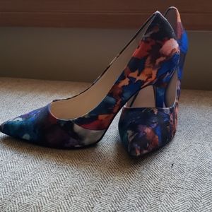 Nine west painted Heels multicolor